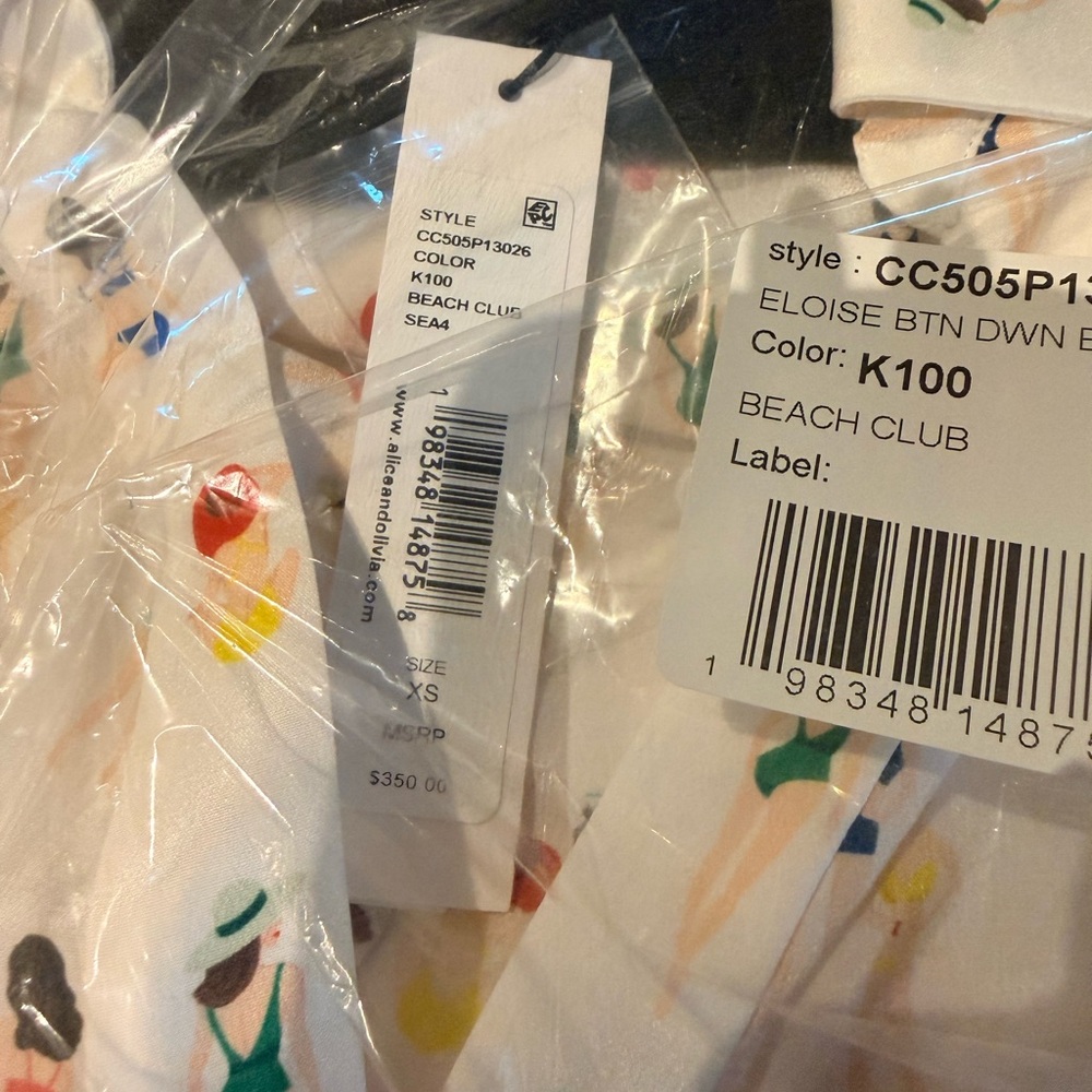 Alice + Olivia Eloise Printed Silk Blouse - Picture 16 of 16